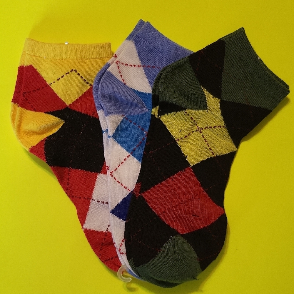 Colorful Argyle Men's Socks Set